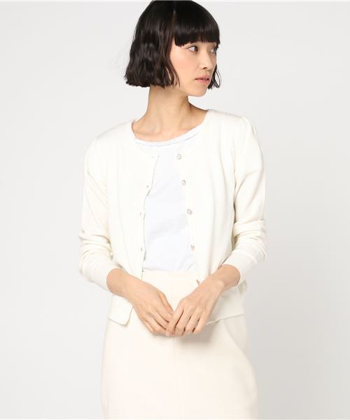 LODISPOTTO（ロディスポット）の「もちもちカーディガン（カーディガン/ボレロ・レディース・ホワイト/ライトブルー/ブラック/ネイビー/ピンク/クリーム/ラベンダー/ベビーピンク・MEDIUM）」の2枚目の写真