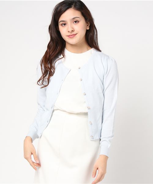 LODISPOTTO（ロディスポット）の「もちもちカーディガン（カーディガン/ボレロ・レディース・ホワイト/ライトブルー/ブラック/ネイビー/ピンク/クリーム/ラベンダー/ベビーピンク・MEDIUM）」の5枚目の写真