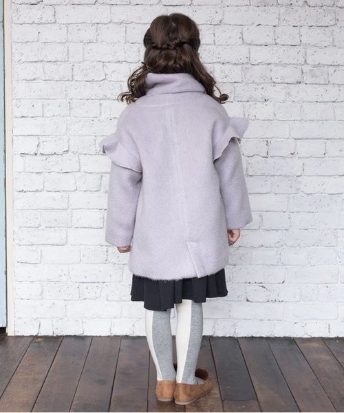 apres les cours(アプレレクール)の「マフラー付2WAYアウター(その他アウター・キッズ・ライトグレー/ラベンダー・100/110/120/130/140/80/90)」の4枚目の写真