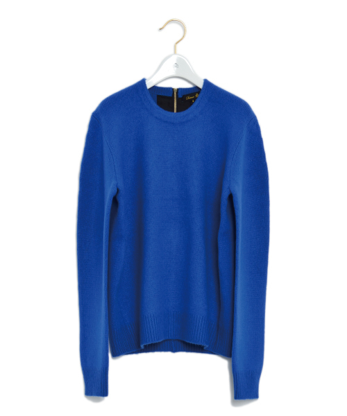 Drawer（ドゥロワー）の「Drawer WT カシミヤクルーネックニット（ニット/セーター・レディース・オフホワイト/ブラウン/コバルトブルー・1/2）」の5枚目の写真