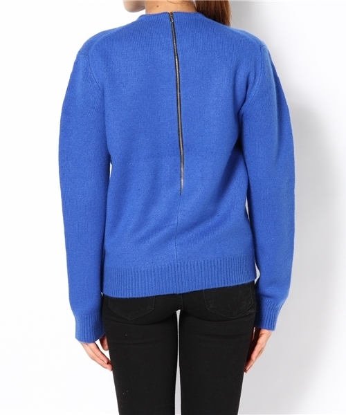 Drawer（ドゥロワー）の「Drawer WT カシミヤクルーネックニット（ニット/セーター・レディース・オフホワイト/ブラウン/コバルトブルー・1/2）」の8枚目の写真