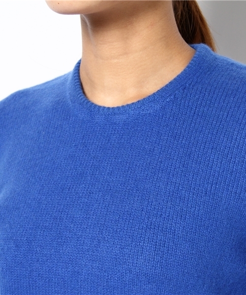 Drawer（ドゥロワー）の「Drawer WT カシミヤクルーネックニット（ニット/セーター・レディース・オフホワイト/ブラウン/コバルトブルー・1/2）」の9枚目の写真
