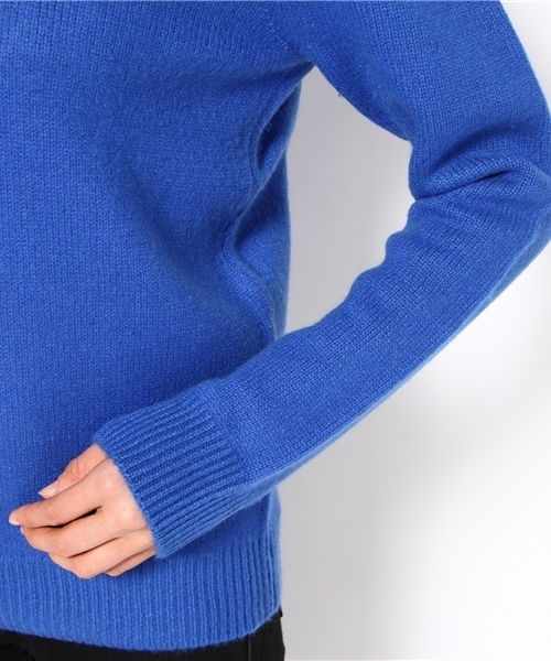 Drawer（ドゥロワー）の「Drawer WT カシミヤクルーネックニット（ニット/セーター・レディース・オフホワイト/ブラウン/コバルトブルー・1/2）」の11枚目の写真