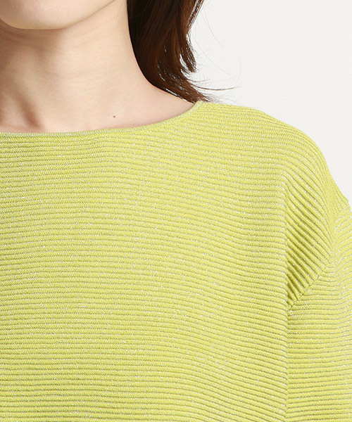 LAUTREAMONT（ロートレアモン）の「14G リップルラメウエストマークニット（ニット/セーター・レディース・ブラック/ホワイト/マスタード/パープル・11号/9号）」の7枚目の写真