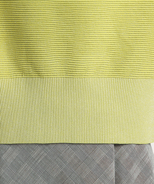 LAUTREAMONT（ロートレアモン）の「14G リップルラメウエストマークニット（ニット/セーター・レディース・ブラック/ホワイト/マスタード/パープル・11号/9号）」の9枚目の写真