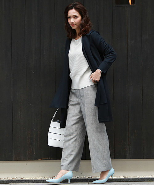 LAUTREAMONT（ロートレアモン）の「14G リップルラメウエストマークニット（ニット/セーター・レディース・ブラック/ホワイト/マスタード/パープル・11号/9号）」の11枚目の写真