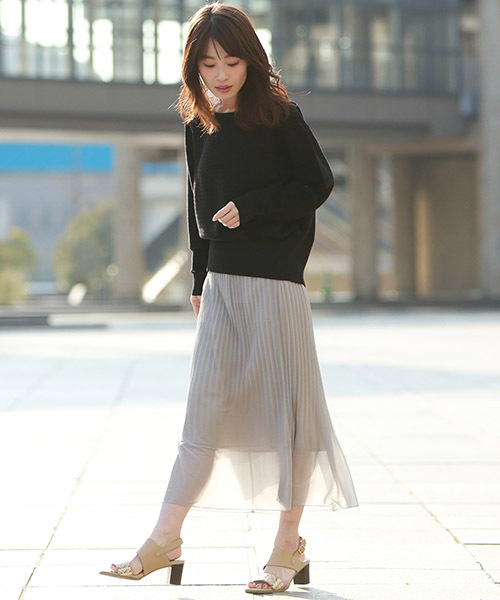 LAUTREAMONT（ロートレアモン）の「14G リップルラメウエストマークニット（ニット/セーター・レディース・ブラック/ホワイト/マスタード/パープル・11号/9号）」の12枚目の写真