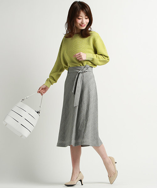 LAUTREAMONT（ロートレアモン）の「14G リップルラメウエストマークニット（ニット/セーター・レディース・ブラック/ホワイト/マスタード/パープル・11号/9号）」の14枚目の写真