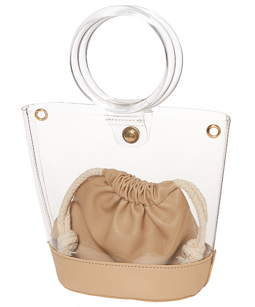 fifth（フィフス）の「リングクリアバッグ（ハンドバッグ・レディース・ホワイト/ブラック/ベージュ/イエロー・FREE）」の3枚目の写真