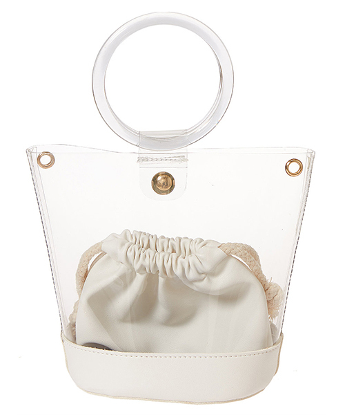 fifth（フィフス）の「リングクリアバッグ（ハンドバッグ・レディース・ホワイト/ブラック/ベージュ/イエロー・FREE）」の11枚目の写真