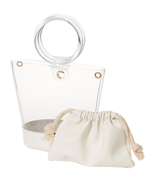 fifth（フィフス）の「リングクリアバッグ（ハンドバッグ・レディース・ホワイト/ブラック/ベージュ/イエロー・FREE）」の13枚目の写真