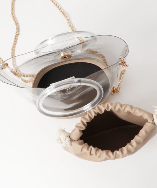 fifth（フィフス）の「リングクリアバッグ（ハンドバッグ・レディース・ホワイト/ブラック/ベージュ/イエロー・FREE）」の7枚目の写真