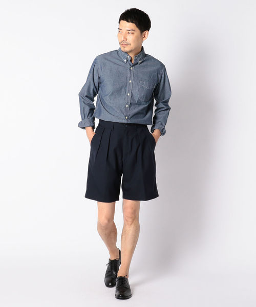 CEASTERS（ケステル）の「CEASTERS: 2プリーツ ウールイージー ショーツ（その他パンツ・メンズ・ブラック/ネイビー・44/46/48）」の5枚目の写真