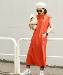 coca（coca） | ポケット付きノースリーブスウェットワンピース(ワンピース)