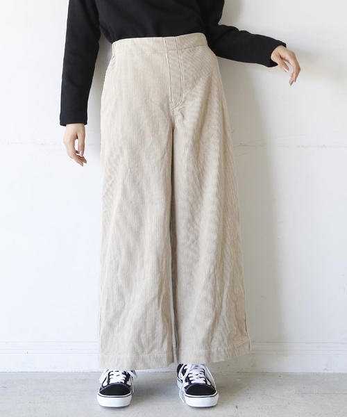 coen（コーエン）の「【新色追加】コーデュロイワイドパンツ（その他パンツ・レディース・ナチュラル/ネイビー/ワイン/ライトグレー/ホワイト/ライム/ベージュ・SMALL/MEDIUM/LARGE）」の20枚目の写真