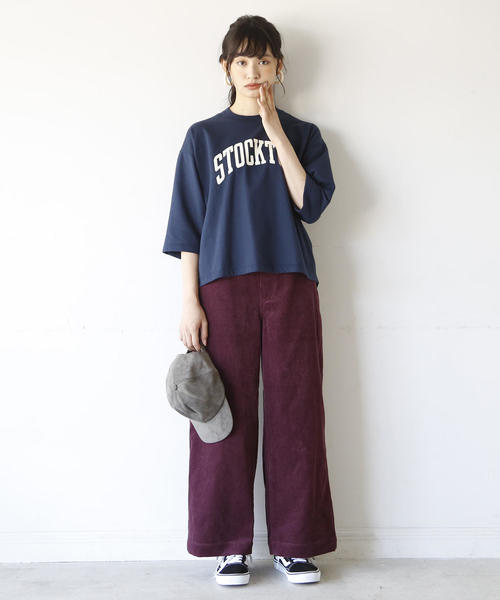 coen（コーエン）の「【新色追加】コーデュロイワイドパンツ（その他パンツ・レディース・ナチュラル/ネイビー/ワイン/ライトグレー/ホワイト/ライム/ベージュ・SMALL/MEDIUM/LARGE）」の13枚目の写真