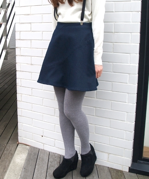 Another Edition（アナザーエディション）の「AE[A]ﾎﾞﾝﾃﾞｨﾝｸﾞ ﾌﾚｱSK（スカート・レディース・ネイビー/ライトブルー/コバルトブルー・SMALL/MEDIUM）」の2枚目の写真