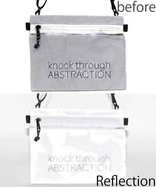 knock through abstraction(ノックスルーアブストラクション)の「【knock through abstraction/ノックスルーアブストラクション】reflection fabric sacoche(ショルダーバッグ・レディース・ホワイト/ブラック・FREE)」の6枚目の写真