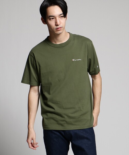 Champion(チャンピオン)の「Champion for tk.TAKEO KIKUCHI ロゴ刺繍Tシャツ(Tシャツ/カットソー・メンズ・ホワイト/ブラック/ネイビー/カーキ/ブルー/ボルドー/チャコール/ピンク系/ライトグリーン/オリーブ/レッド系1・01/02/03)」の20枚目の写真