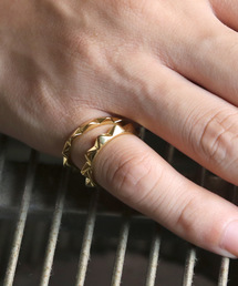 【YArKA/ヤーカ】[two pcs one series]  stads ring<nikoichi1>/[ニコイチシリーズ]スタッズリング