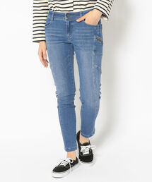AVIREX | AVIREX/ アヴィレックス/ サイドポケット/ L SIDE ZIP POCKET SATIN STRETCH PANTS(その他パンツ)
