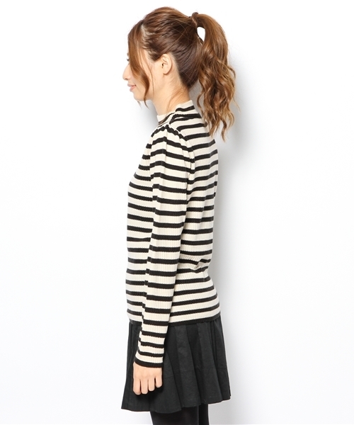 MAJESTIC LEGON（マジェスティックレゴン）の「リブちびタートル（ニット/セーター・レディース・アイボリー/ブラック/ブラック系その他/ブルー/レッド系その他/ブルー系その他・FREE）」の10枚目の写真