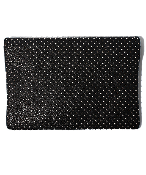 ROSE BUD（ローズバッド）の「(LL ACCESSORIES) B1308 STUDDED CLUTCH BAG 【VERＹ掲載】（クラッチバッグ・レディース・ブラック/クリーム・ONE SIZE）」の3枚目の写真