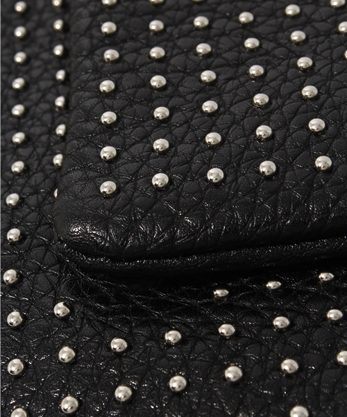 ROSE BUD（ローズバッド）の「(LL ACCESSORIES) B1308 STUDDED CLUTCH BAG 【VERＹ掲載】（クラッチバッグ・レディース・ブラック/クリーム・ONE SIZE）」の6枚目の写真