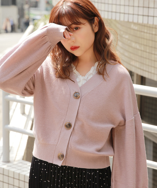 apres jour（アプレジュール）の「テンジクうら編みⅤカーディガン【ZOZOTOWN限定アイテム】（カーディガン/ボレロ・レディース・ベージュ/オフホワイト/カーキ/ラベンダー/ライトベージュ/ブルー・フリー）」の6枚目の写真