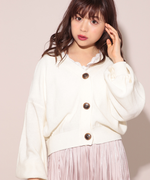 apres jour（アプレジュール）の「テンジクうら編みⅤカーディガン【ZOZOTOWN限定アイテム】（カーディガン/ボレロ・レディース・ベージュ/オフホワイト/カーキ/ラベンダー/ライトベージュ/ブルー・フリー）」の2枚目の写真