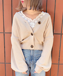 apres jour | テンジクうら編みⅤカーディガン【ZOZOTOWN限定アイテム】(カーディガン/ボレロ)