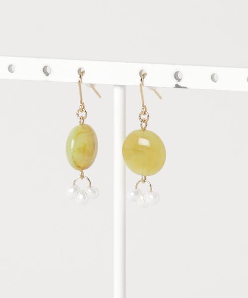 tone(トーン)の「【tschuss(チュース)】"PETITE" ピアス(ピアス(両耳用)・レディース・ピンク/オレンジ/ブルー/イエロー/グリーン・FREE)」の2枚目の写真