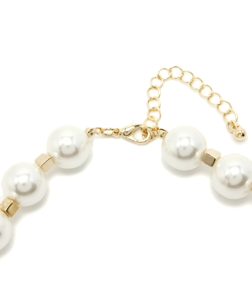 WEGO（ウィゴー）の「WEGO/パールスクエアネックレス（ネックレス・レディース・ホワイト・FREE）」の4枚目の写真