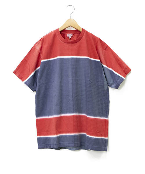 AOZORA（アオゾラ）の「AOZORA/アオゾラ　 チュウセンパネルボーダーTEE（Tシャツ/カットソー・メンズ・ネイビー/オリーブ・MEDIUM/LARGE）」の2枚目の写真
