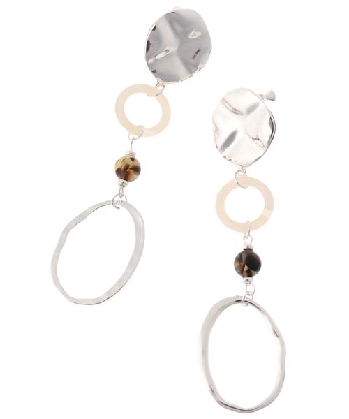 YECCA VECCA（イェッカヴェッカ）の「メタル×シェルイヤリング（イヤリング・レディース・シルバー/ゴールド・FREE）」の3枚目の写真