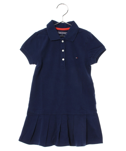 TOMMY HILFIGER（トミーヒルフィガー）の「SOLID MINI POLO DRESS（ワンピース・キッズ・レッド/ピンク/イエロー/グリーン/ネイビー・120/100/80/110/90）」の2枚目の写真