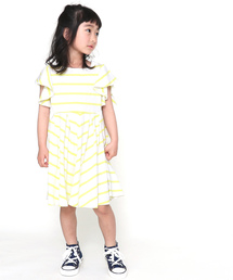 キッズのワンピース イエロー 黄色系 ボーダー柄 ファッション通販 Zozotown