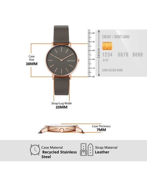 SKAGEN（スカーゲン）の「スカーゲン 腕時計 レディース アナログ レザー SKW2794（アナログ腕時計・レディース・グレー系その他・FREE）」の15枚目の写真