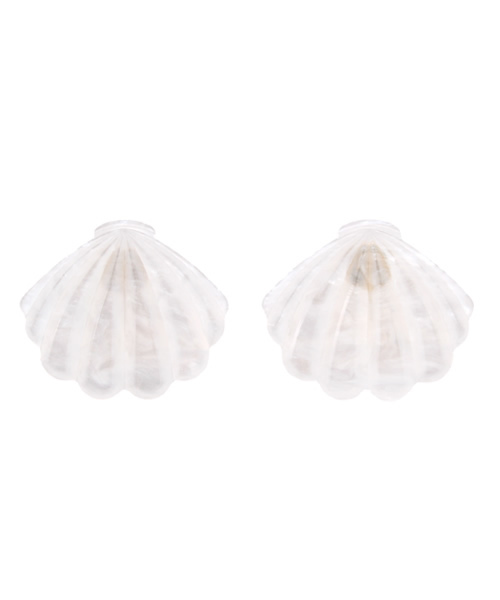 WEGO（ウィゴー）の「WEGO/マーブルシェルイヤリング（イヤリング・レディース・ホワイト/サックスブルー/ピンク・FREE）」の2枚目の写真