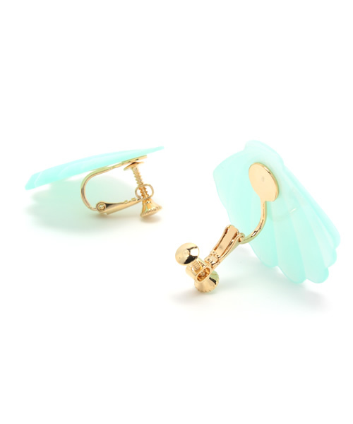 WEGO（ウィゴー）の「WEGO/マーブルシェルイヤリング（イヤリング・レディース・ホワイト/サックスブルー/ピンク・FREE）」の4枚目の写真