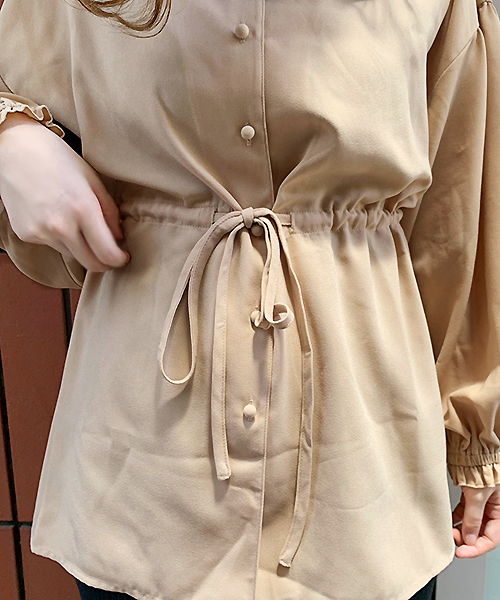 apres jour(アプレジュール)の「フリルネックドロストチュニック【ZOZOTOWN限定アイテム】(シャツ/ブラウス・レディース・モカ/スモークピンク/ライトベージュ・フリー)」の19枚目の写真
