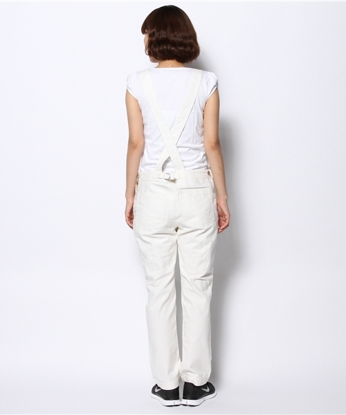 CIAOPANIC（チャオパニック）の「【Ciaopanic】綿麻オーバーオール（サロペット/オーバーオール・レディース・ネイビー/オフホワイト・FREE）」の6枚目の写真