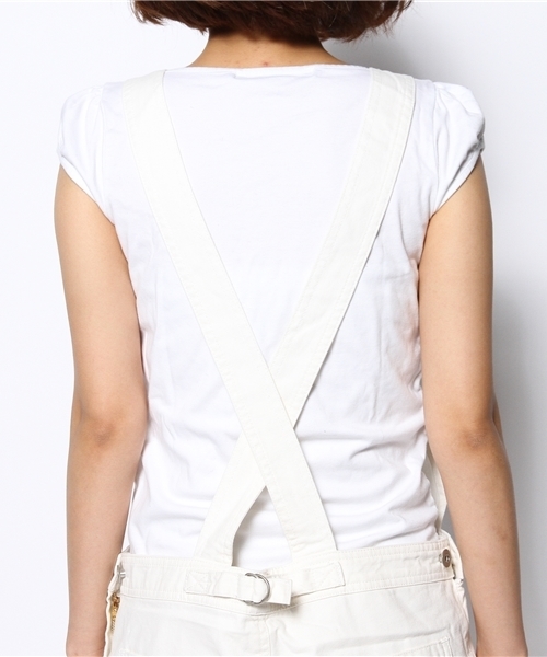 CIAOPANIC（チャオパニック）の「【Ciaopanic】綿麻オーバーオール（サロペット/オーバーオール・レディース・ネイビー/オフホワイト・FREE）」の9枚目の写真