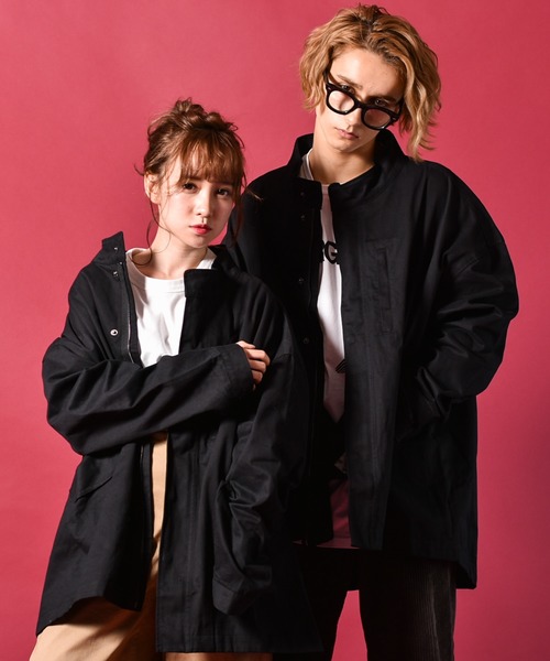 激安特売 セール フードレス ミリタリー フードレス スタンドネック モッズコート モッズコート Starting スタンドネック Over スターティングオーバー のファッション Over ビッグシルエット モッズコート