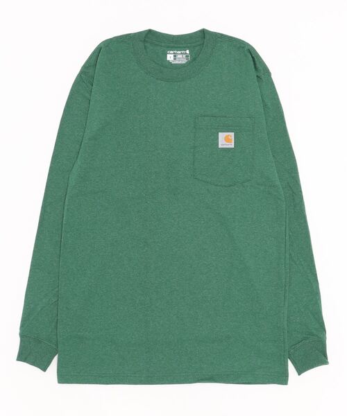 Carhartt（カーハート）の「Carhartt/ カーハート M WorkwearPKブランドロゴロンTEE K126（Tシャツ/カットソー・メンズ・チャコールグレー/ブラック/ダークブラウン/ネイビー/グレー/グリーン/ダークグレー/バーガンディー/グリーン系その他/ライム/オレンジ/ホワイト・SMALL/MEDIUM/LARGE/X-LARGE）」の9枚目の写真