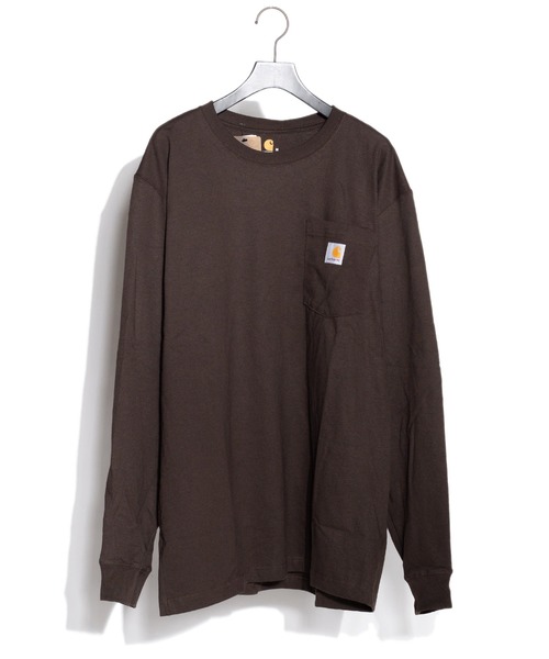 Carhartt（カーハート）の「Carhartt/ カーハート M WorkwearPKブランドロゴロンTEE K126（Tシャツ/カットソー・メンズ・チャコールグレー/ブラック/ダークブラウン/ネイビー/グレー/グリーン/ダークグレー/バーガンディー/グリーン系その他/ライム/オレンジ/ホワイト・SMALL/MEDIUM/LARGE/X-LARGE）」の7枚目の写真
