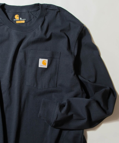 Carhartt（カーハート）の「Carhartt/ カーハート M WorkwearPKブランドロゴロンTEE K126（Tシャツ/カットソー・メンズ・チャコールグレー/ブラック/ダークブラウン/ネイビー/グレー/グリーン/ダークグレー/バーガンディー/グリーン系その他/ライム/オレンジ/ホワイト・SMALL/MEDIUM/LARGE/X-LARGE）」の10枚目の写真