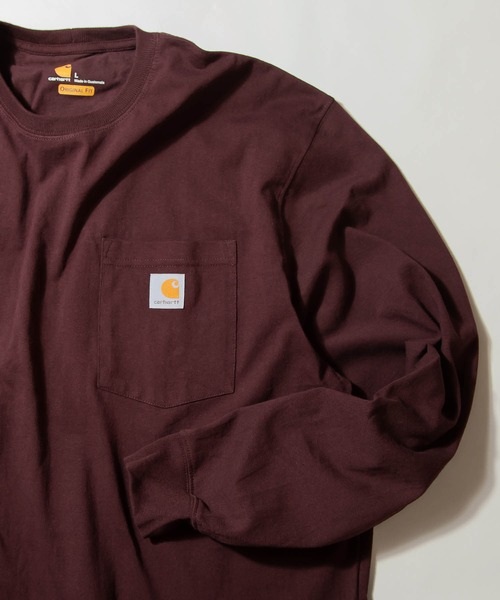 Carhartt（カーハート）の「Carhartt/ カーハート M WorkwearPKブランドロゴロンTEE K126（Tシャツ/カットソー・メンズ・チャコールグレー/ブラック/ダークブラウン/ネイビー/グレー/グリーン/ダークグレー/バーガンディー/グリーン系その他/ライム/オレンジ/ホワイト・SMALL/MEDIUM/LARGE/X-LARGE）」の11枚目の写真