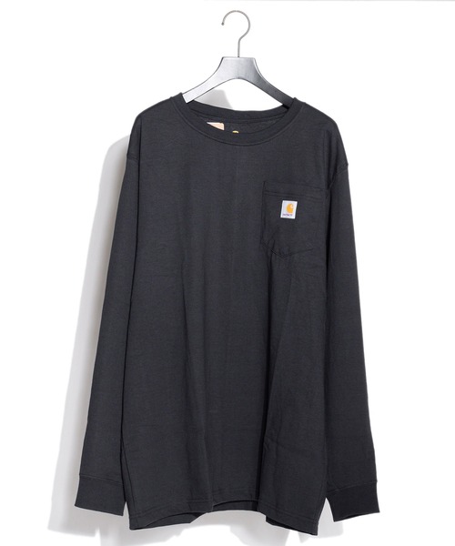 Carhartt（カーハート）の「Carhartt/ カーハート M WorkwearPKブランドロゴロンTEE K126（Tシャツ/カットソー・メンズ・チャコールグレー/ブラック/ダークブラウン/ネイビー/グレー/グリーン/ダークグレー/バーガンディー/グリーン系その他/ライム/オレンジ/ホワイト・SMALL/MEDIUM/LARGE/X-LARGE）」の3枚目の写真