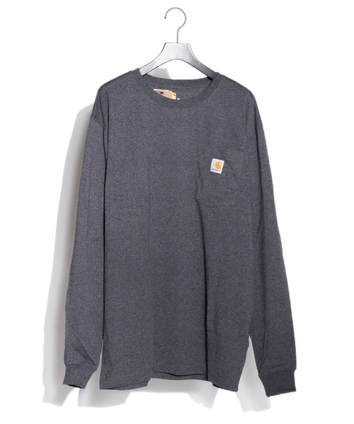 Carhartt（カーハート）の「Carhartt/ カーハート M WorkwearPKブランドロゴロンTEE K126（Tシャツ/カットソー・メンズ・チャコールグレー/ブラック/ダークブラウン/ネイビー/グレー/グリーン/ダークグレー/バーガンディー/グリーン系その他/ライム/オレンジ/ホワイト・SMALL/MEDIUM/LARGE/X-LARGE）」の13枚目の写真